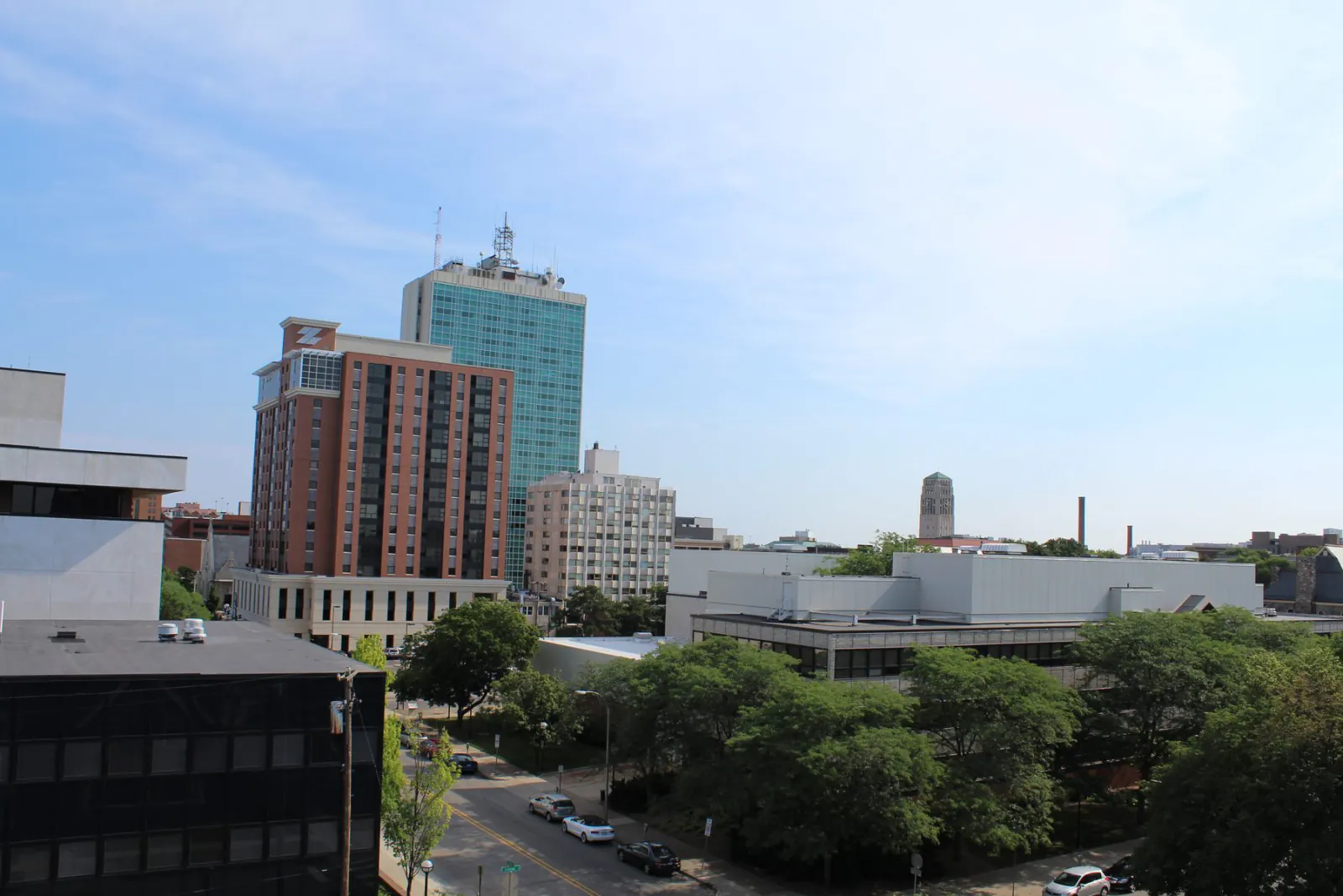 Ann Arbor skyline near campus