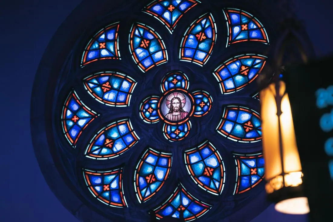 The rose window in the ULC sanctuary
